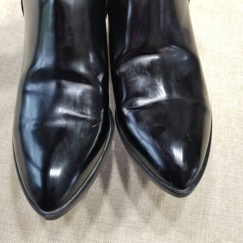 Zara Basic Collection Black Ankle Block Heel Boot… - image 4